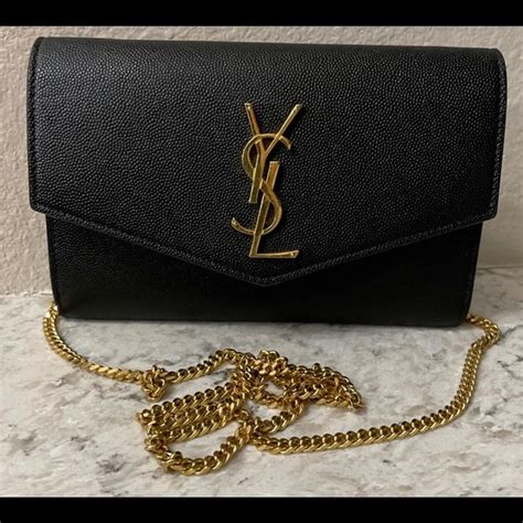 ysl uptown wallet on chain black|ysl wallet on chain bag.